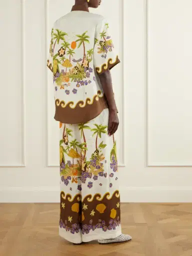 ALÉMAIS Island Cove Printed Linen Wide-leg Pants | Thumbnail 4 ALÉMAIS Island Cove Printed Linen Wide-leg Pants | Thumbnail 4