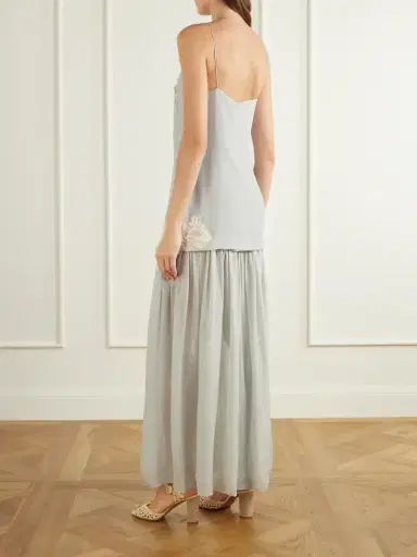SIR. Noria Lace-trimmed Silk Crepe De Chine Maxi Dress | Thumbnail 3 SIR. Noria Lace-trimmed Silk Crepe De Chine Maxi Dress | Thumbnail 3