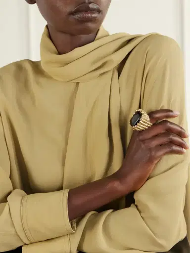 PAOLA SIGHINOLFI Bosco18-karat Gold-plated Pewter Resin Ring | Thumbnail 2 PAOLA SIGHINOLFI Bosco18-karat Gold-plated Pewter Resin Ring | Thumbnail 2