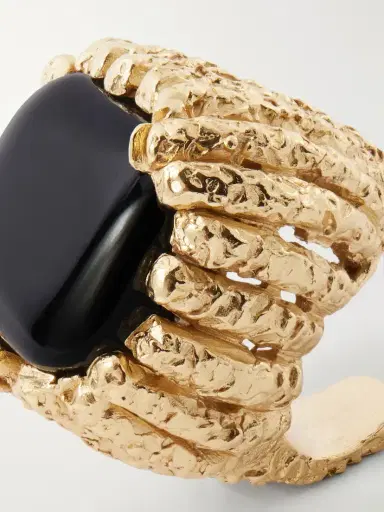 PAOLA SIGHINOLFI Bosco18-karat Gold-plated Pewter Resin Ring | Thumbnail 4 PAOLA SIGHINOLFI Bosco18-karat Gold-plated Pewter Resin Ring | Thumbnail 4