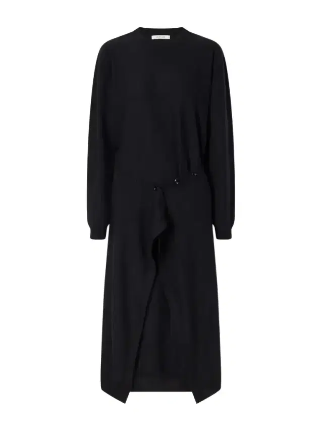 Buttoned Wool-blend Knitted Midi Dress Buttoned Wool-blend Knitted Midi Dress