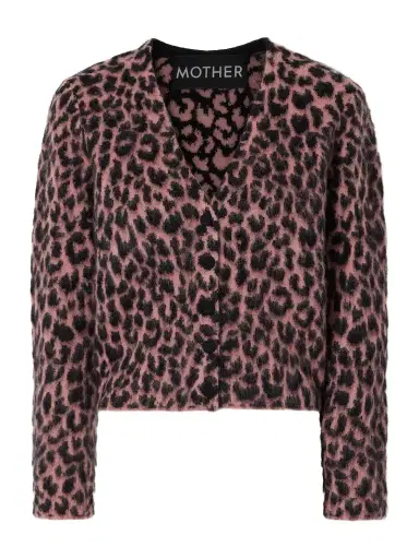 Mother The Baby Peek-a-boo Animal-printed Mohair And Wool-blend Brushed Cardigan | Thumbnail 1 Mother The Baby Peek-a-boo Animal-printed Mohair And Wool-blend Brushed Cardigan | Thumbnail 1