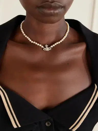 Vivienne Westwood Olympia Platinum-tone Crystal And Pearl Necklace | Thumbnail 2 Vivienne Westwood Olympia Platinum-tone Crystal And Pearl Necklace | Thumbnail 2