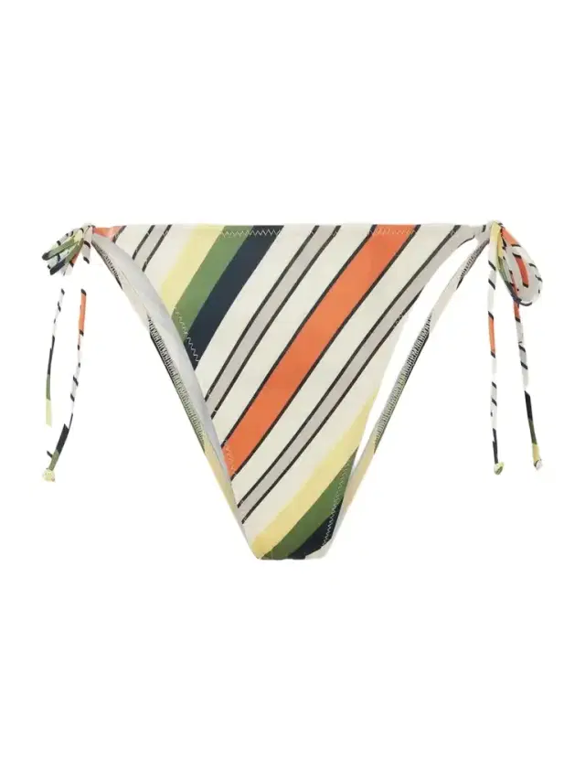 Retro Stripe Printed Bikini Briefs Retro Stripe Printed Bikini Briefs