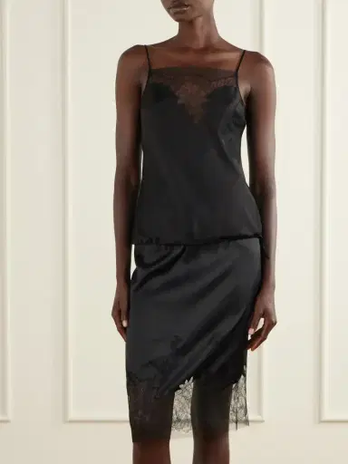 Carine Gilson Lace-trimmed Silk-satin Cami | Thumbnail 2 Carine Gilson Lace-trimmed Silk-satin Cami | Thumbnail 2