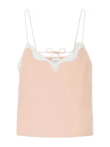 Posse Tabitha Lace-trimmed Tencel™ Lyocell Camisole | Thumbnail 1 Posse Tabitha Lace-trimmed Tencel™ Lyocell Camisole | Thumbnail 1