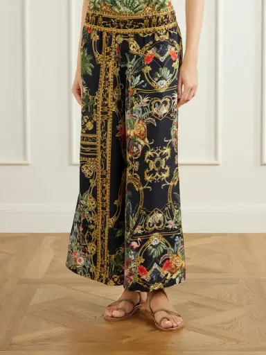 Camilla Cropped Printed Wide-leg Pants | Thumbnail 3 Camilla Cropped Printed Wide-leg Pants | Thumbnail 3