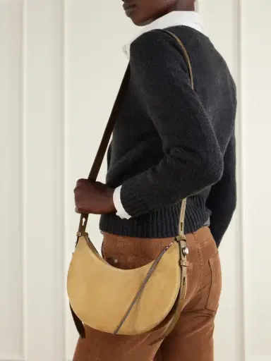 Tory Burch Romy Leather-trimmed Suede Shoulder Bag | Thumbnail 2 Tory Burch Romy Leather-trimmed Suede Shoulder Bag | Thumbnail 2