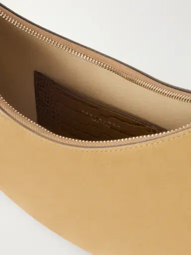 Tory Burch Romy Leather-trimmed Suede Shoulder Bag | Thumbnail 6 Tory Burch Romy Leather-trimmed Suede Shoulder Bag | Thumbnail 6