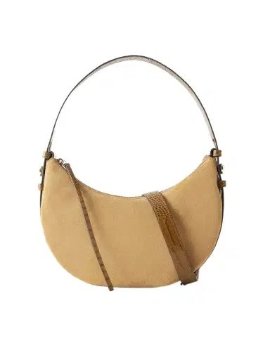 Tory Burch Romy Leather-trimmed Suede Shoulder Bag | Thumbnail 1 Tory Burch Romy Leather-trimmed Suede Shoulder Bag | Thumbnail 1