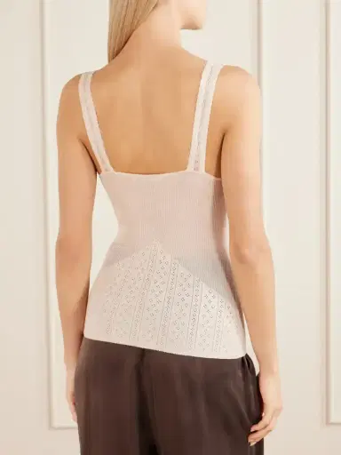 Zimmermann Lace-trimmed Pointelle-knit Wool-blend Top | Thumbnail 4 Zimmermann Lace-trimmed Pointelle-knit Wool-blend Top | Thumbnail 4