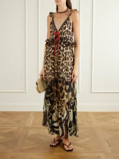 Camilla Leotigra Land Crystal-embellished Animal-print Silk Maxi Dress | Thumbnail 2 Camilla Leotigra Land Crystal-embellished Animal-print Silk Maxi Dress | Thumbnail 2