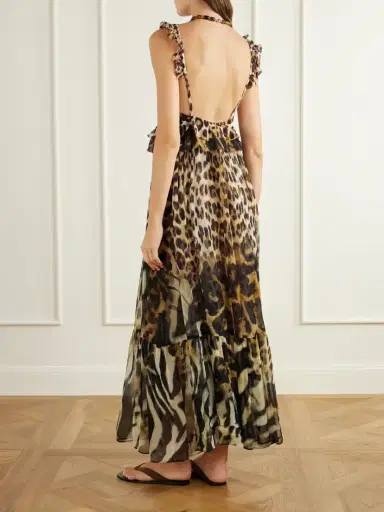 Camilla Leotigra Land Crystal-embellished Animal-print Silk Maxi Dress | Thumbnail 3 Camilla Leotigra Land Crystal-embellished Animal-print Silk Maxi Dress | Thumbnail 3