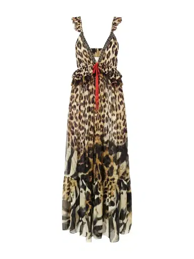 Camilla Leotigra Land Crystal-embellished Animal-print Silk Maxi Dress | Thumbnail 1 Camilla Leotigra Land Crystal-embellished Animal-print Silk Maxi Dress | Thumbnail 1