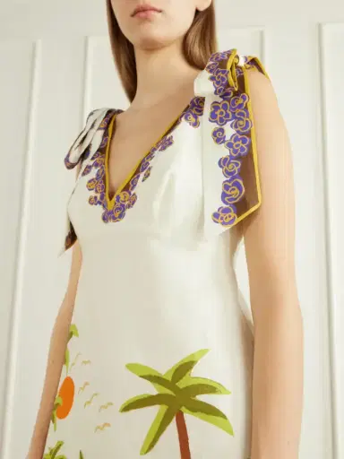 ALÉMAIS Island Cove Ballet Day Printed Linen Midi Dress | Thumbnail 4 ALÉMAIS Island Cove Ballet Day Printed Linen Midi Dress | Thumbnail 4
