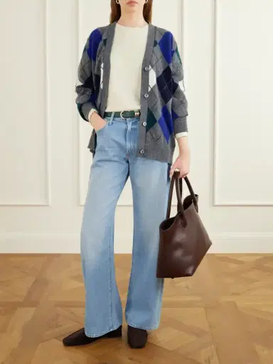 Daughter Ava Argyle Checked Wool-knitted Cardigan | Thumbnail 2 Daughter Ava Argyle Checked Wool-knitted Cardigan | Thumbnail 2