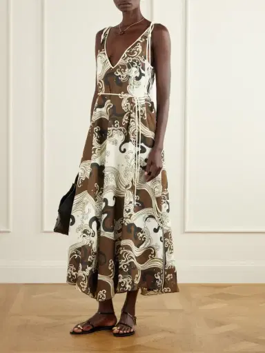 ALÉMAIS Otis Printed Ramie Midi Dress | Thumbnail 2 ALÉMAIS Otis Printed Ramie Midi Dress | Thumbnail 2