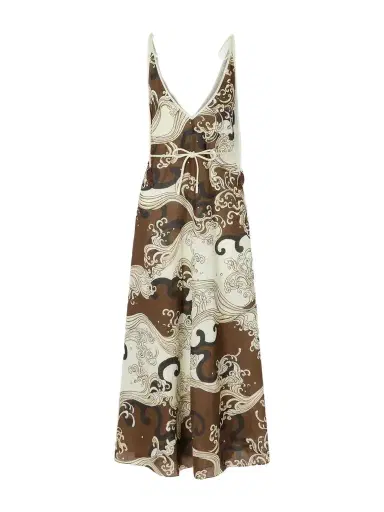 ALÉMAIS Otis Printed Ramie Midi Dress | Thumbnail 1 ALÉMAIS Otis Printed Ramie Midi Dress | Thumbnail 1