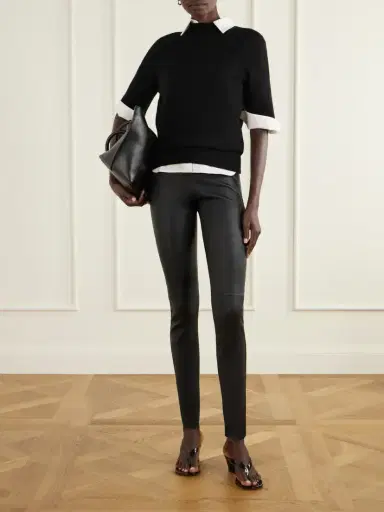 Joseph Paneled Stretch-leather Mid-rise Skinny-leg Pants | Thumbnail 2 Joseph Paneled Stretch-leather Mid-rise Skinny-leg Pants | Thumbnail 2