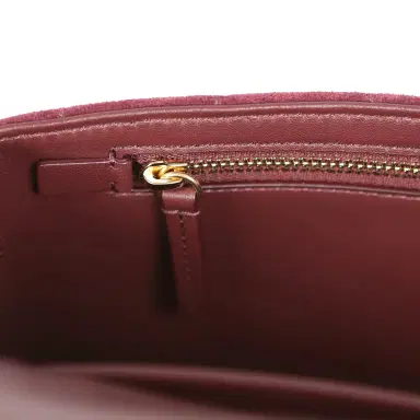 Chanel Chanel Mini "Souplissimo" Flap Bag Burgundy Suede Gold Hardware | Thumbnail 11 Chanel Chanel Mini "Souplissimo" Flap Bag Burgundy Suede Gold Hardware | Thumbnail 11