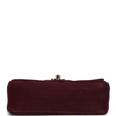 Chanel Chanel Mini "Souplissimo" Flap Bag Burgundy Suede Gold Hardware | Thumbnail 6 Chanel Chanel Mini "Souplissimo" Flap Bag Burgundy Suede Gold Hardware | Thumbnail 6