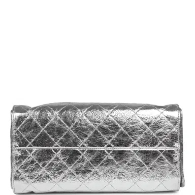 Chanel Chanel Small 25 Hobo Bag Silver Metallic Calfskin Gold Hardware | Thumbnail 7 Chanel Chanel Small 25 Hobo Bag Silver Metallic Calfskin Gold Hardware | Thumbnail 7