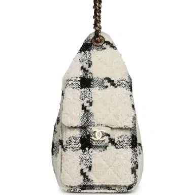 Chanel Chanel Small 25 Hobo Bag White, Black Tweed Gold Hardware | Thumbnail 3 Chanel Chanel Small 25 Hobo Bag White, Black Tweed Gold Hardware | Thumbnail 3