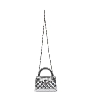 Chanel Chanel Small Kelly Shopper Silver Metallic Calfskin Light Gold Hardware | Thumbnail 7 Chanel Chanel Small Kelly Shopper Silver Metallic Calfskin Light Gold Hardware | Thumbnail 7