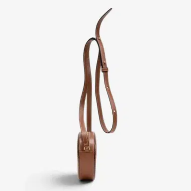 Celine Celine Brown & Beige Woven Canvas Triomphe Mini Oval Crossbody Bag by The Solist | Thumbnail 4 Celine Celine Brown & Beige Woven Canvas Triomphe Mini Oval Crossbody Bag by The Solist | Thumbnail 4