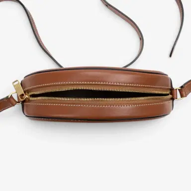 Celine Celine Brown & Beige Woven Canvas Triomphe Mini Oval Crossbody Bag by The Solist | Thumbnail 9 Celine Celine Brown & Beige Woven Canvas Triomphe Mini Oval Crossbody Bag by The Solist | Thumbnail 9