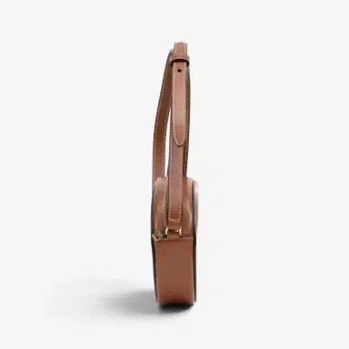 Celine Celine Brown Smooth Leather Triomphe Mini Oval Crossbody Bag by The Solist | Thumbnail 3 Celine Celine Brown Smooth Leather Triomphe Mini Oval Crossbody Bag by The Solist | Thumbnail 3