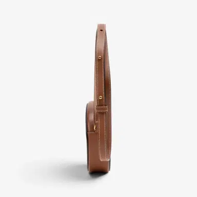 Celine Celine Brown Smooth Leather Triomphe Mini Oval Crossbody Bag by The Solist | Thumbnail 4 Celine Celine Brown Smooth Leather Triomphe Mini Oval Crossbody Bag by The Solist | Thumbnail 4