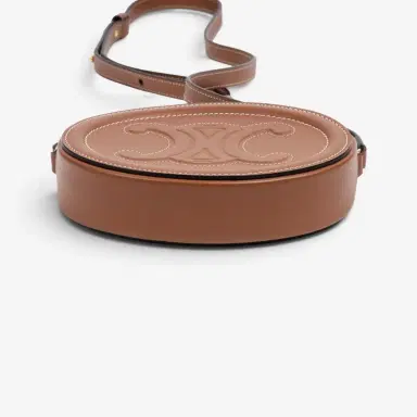 Celine Celine Brown Smooth Leather Triomphe Mini Oval Crossbody Bag by The Solist | Thumbnail 6 Celine Celine Brown Smooth Leather Triomphe Mini Oval Crossbody Bag by The Solist | Thumbnail 6