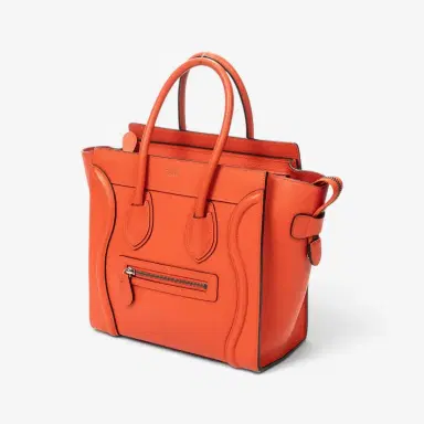 Celine Celine Orange Grained Calfskin Leather Micro Luggage Bag by The Solist | Thumbnail 2 Celine Celine Orange Grained Calfskin Leather Micro Luggage Bag by The Solist | Thumbnail 2