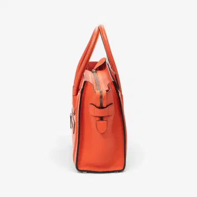 Celine Celine Orange Grained Calfskin Leather Micro Luggage Bag by The Solist | Thumbnail 3 Celine Celine Orange Grained Calfskin Leather Micro Luggage Bag by The Solist | Thumbnail 3