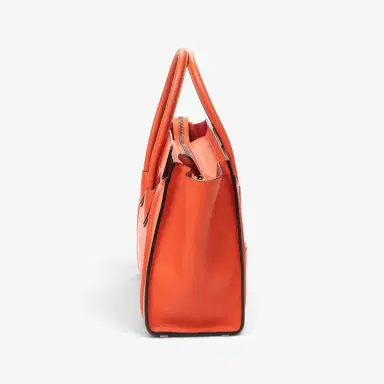 Celine Celine Orange Grained Calfskin Leather Micro Luggage Bag by The Solist | Thumbnail 4 Celine Celine Orange Grained Calfskin Leather Micro Luggage Bag by The Solist | Thumbnail 4
