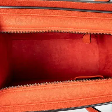 Celine Celine Orange Grained Calfskin Leather Micro Luggage Bag by The Solist | Thumbnail 9 Celine Celine Orange Grained Calfskin Leather Micro Luggage Bag by The Solist | Thumbnail 9