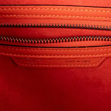 Celine Celine Orange Grained Calfskin Leather Micro Luggage Bag by The Solist | Thumbnail 10 Celine Celine Orange Grained Calfskin Leather Micro Luggage Bag by The Solist | Thumbnail 10
