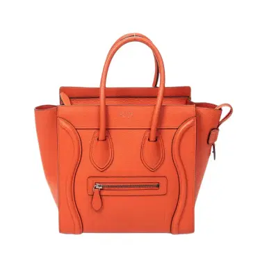 Celine Celine Orange Grained Calfskin Leather Micro Luggage Bag by The Solist | Thumbnail 1 Celine Celine Orange Grained Calfskin Leather Micro Luggage Bag by The Solist | Thumbnail 1