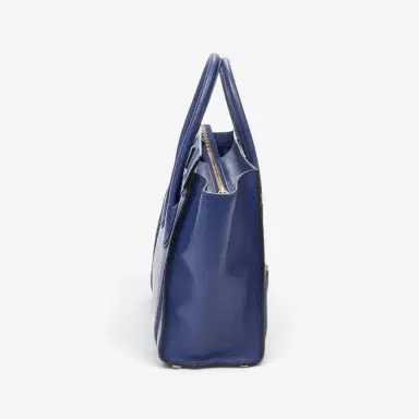 Celine Celine Royal Blue Grained Calfskin Leather Micro Luggage Tote Bag by The Solist | Thumbnail 4 Celine Celine Royal Blue Grained Calfskin Leather Micro Luggage Tote Bag by The Solist | Thumbnail 4