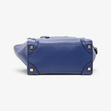 Celine Celine Royal Blue Grained Calfskin Leather Micro Luggage Tote Bag by The Solist | Thumbnail 5 Celine Celine Royal Blue Grained Calfskin Leather Micro Luggage Tote Bag by The Solist | Thumbnail 5