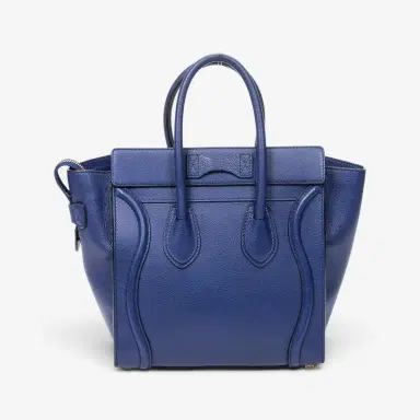 Celine Celine Royal Blue Grained Calfskin Leather Micro Luggage Tote Bag by The Solist | Thumbnail 6 Celine Celine Royal Blue Grained Calfskin Leather Micro Luggage Tote Bag by The Solist | Thumbnail 6