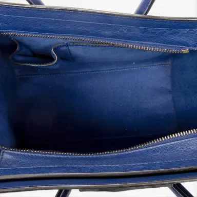 Celine Celine Royal Blue Grained Calfskin Leather Micro Luggage Tote Bag by The Solist | Thumbnail 8 Celine Celine Royal Blue Grained Calfskin Leather Micro Luggage Tote Bag by The Solist | Thumbnail 8