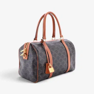 Celine Celine Triomphe Brown Macadam Coated Canvas Medium Boston Bag by The Solist | Thumbnail 2 Celine Celine Triomphe Brown Macadam Coated Canvas Medium Boston Bag by The Solist | Thumbnail 2
