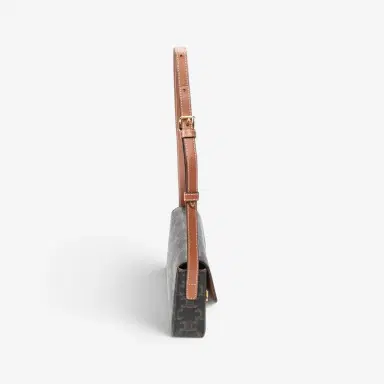 Celine Celine Triomphe Brown/Gray Coated Canvas Claude Shoulder Bag by The Solist | Thumbnail 4 Celine Celine Triomphe Brown/Gray Coated Canvas Claude Shoulder Bag by The Solist | Thumbnail 4