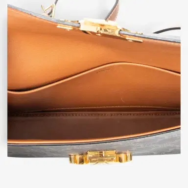 Celine Celine Triomphe Brown/Gray Coated Canvas Claude Shoulder Bag by The Solist | Thumbnail 8 Celine Celine Triomphe Brown/Gray Coated Canvas Claude Shoulder Bag by The Solist | Thumbnail 8