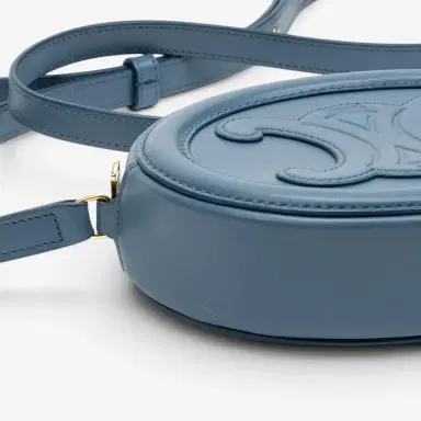 Celine Celine Triomphe Light Blue Smooth Leather Mini Oval Crossbody Bag by The Solist | Thumbnail 7 Celine Celine Triomphe Light Blue Smooth Leather Mini Oval Crossbody Bag by The Solist | Thumbnail 7