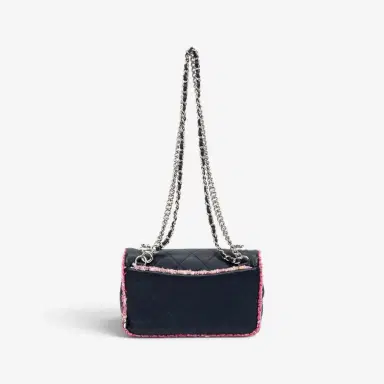 Chanel Chanel Black Tweed Canvas Lambskin Single Flap Shoulder Bag by The Solist | Thumbnail 2 Chanel Chanel Black Tweed Canvas Lambskin Single Flap Shoulder Bag by The Solist | Thumbnail 2