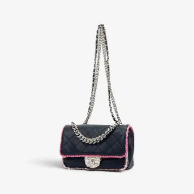 Chanel Chanel Black Tweed Canvas Lambskin Single Flap Shoulder Bag by The Solist | Thumbnail 3 Chanel Chanel Black Tweed Canvas Lambskin Single Flap Shoulder Bag by The Solist | Thumbnail 3