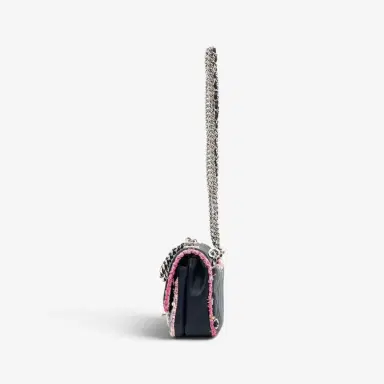 Chanel Chanel Black Tweed Canvas Lambskin Single Flap Shoulder Bag by The Solist | Thumbnail 4 Chanel Chanel Black Tweed Canvas Lambskin Single Flap Shoulder Bag by The Solist | Thumbnail 4